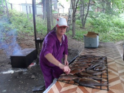 Собственно готовая рыбка, только передержанная